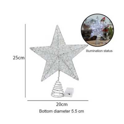 Χριστουγεννιάτικο δέντρο στολίδια Star LED Light Χριστουγεννιάτικα στολίδια για το σπίτι Χριστουγεννιάτικα στολίδια Navidad Πρωτοχρονιά 2023 Natal Noel