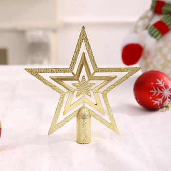 Χριστουγεννιάτικο δέντρο Topper Χρυσό αστέρι Πεντάγραμμο Στολίδι δέντρου Κλασικό Χριστουγεννιάτικο Πρωτοχρονιάτικο Γάμο Διακοσμήσεις DIY πάρτι για το γραφείο σπιτιού