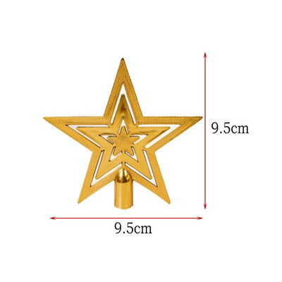 Vrh božićnog drvca Zlatna zvijezda Pentagram Ukras na krošnji Klasično Božićno vjenčanje Nova godina DIY ukrasi za zabavu za kućni ured