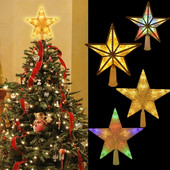 20/15 cm božićno drvce Zvjezdica na vrhu LED svjetla Navidad Petokraka zvijezda Lampa Privjesci Božićni ukrasi za dom Nova godina 2023 Noel