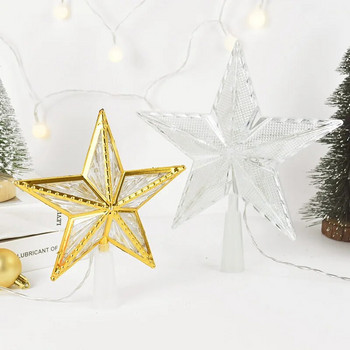 20/15 см Коледна елха Звезда Топпер LED светлина Navidad Петлъчева звезда Лампа Висулки Коледна украса за дома Нова година 2023 Ноел