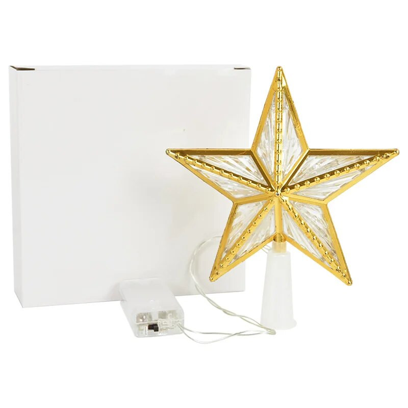 20/15 cm božićno drvce Zvjezdica na vrhu LED svjetla Navidad Petokraka zvijezda Lampa Privjesci Božićni ukrasi za dom Nova godina 2023 Noel