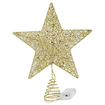 25/20cm Star Light Glowing Tree Topper Decor Διακοσμητικό LED στολίδι Χριστουγεννιάτικο δέντρο Χριστουγεννιάτικα στολίδια 2023 Navidad Πρωτοχρονιάτικο δώρο