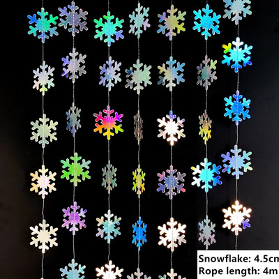 Royal Blue Little Snowflake Girland Winter Wonderland Party Decorations Božićni viseći banner Snowflake Banner Xmas Party Decorations