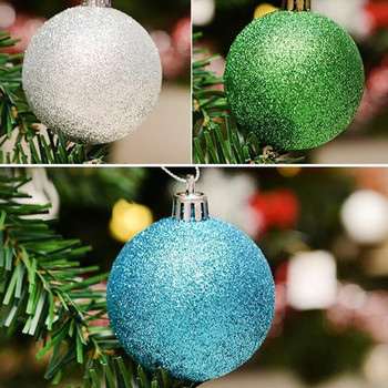 Χριστουγεννιάτικη μπάλα 24 ΤΕΜ 3 εκατοστών Φωτεινό ματ γκλίτερ 3 στυλ Πλαστικές μπάλες στολίδια Χριστουγεννιάτικο δέντρο Κρεμαστό μενταγιόν προμήθειες σπιτιού