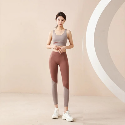 2023-as nyári sport szett Jóga viselet Női öltöny fitneszhez 2 részes felszerelés Sport melltartó női leggings Push Up ruházat sportruházat