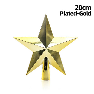 20 cm Kalėdų eglutė Top Žvaigždžių papuošimai Blizgučiai Auksiniai Sidabriniai Blizgantys Auksiniai Pudros Žvaigždė namams Gimimo Naujųjų Metų papuošalai Arrangemen