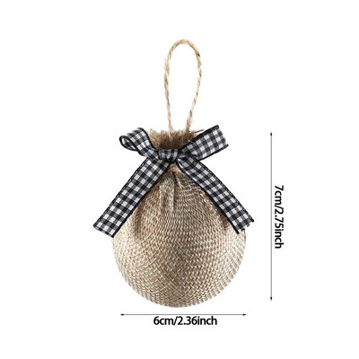 3 kom/set 6 cm božićne kuglice rešetkaste oslikane kuglice Božićna zabava Viseća kuglica Ukrasni privjesak Novogodišnja Navidad dekoracija 2024.
