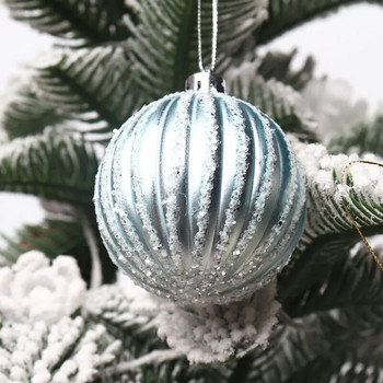 6cm Χριστουγεννιάτικη διακόσμηση 2022 Glitter ζωγραφισμένη στο χέρι Κρεμαστό χριστουγεννιάτικη μπάλα Πλαστικό Στολίδι Χριστουγεννιάτικου Δέντρου Αρχική Πρωτοχρονιά Noel Navidad