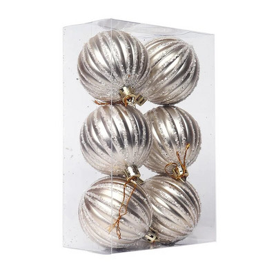 Božićni ukrasi od 6 cm 2022. Svjetlucava ručno oslikana božićna kuglica, privjesak, plastični ukras za božićno drvce, kućna Nova godina Noel Navidad