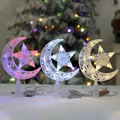 Χριστουγεννιάτικο δέντρο Top Star Tree Topper Glowing Led Χριστουγεννιάτικο δέντρο Top Star 3d Pentagram Διακόσμηση για προμήθειες για πάρτι σπιτιού