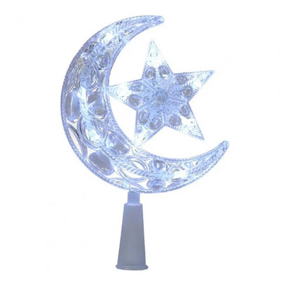 Ziemassvētku eglītes galotnes zvaigžņotās egles galotnes kvēlojošs LED Ziemassvētku eglītes tops 3D Pentagrammas rotājums mājas ballīšu piederumiem