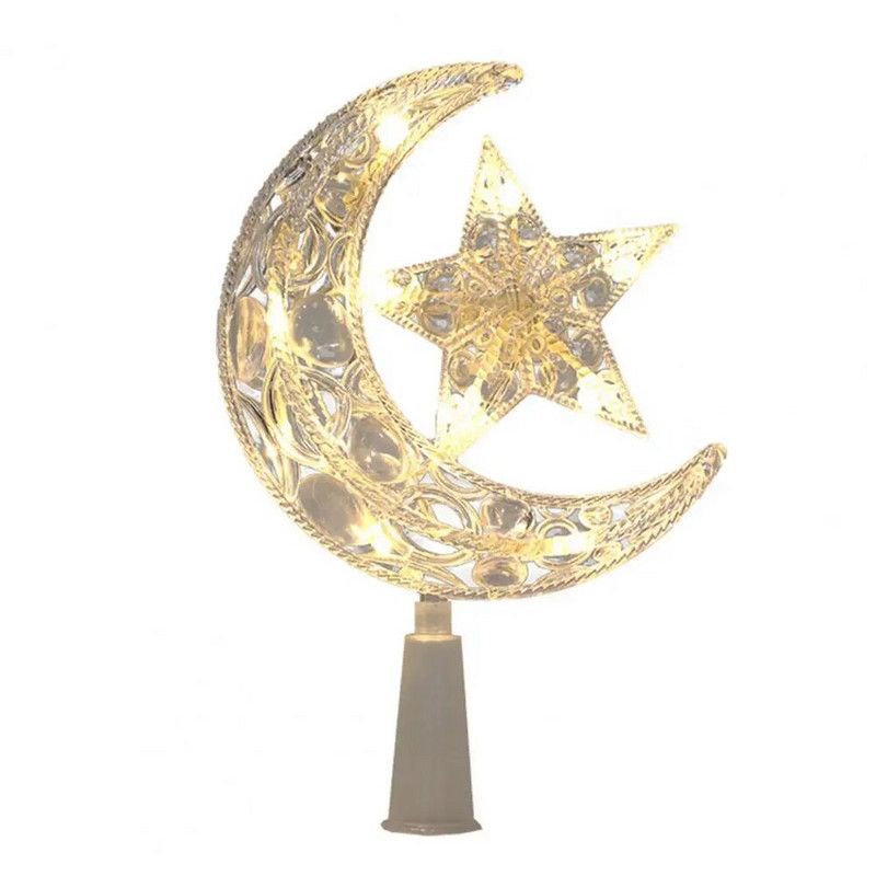 Ziemassvētku eglītes galotnes zvaigžņotās egles galotnes kvēlojošs LED Ziemassvētku eglītes tops 3D Pentagrammas rotājums mājas ballīšu piederumiem