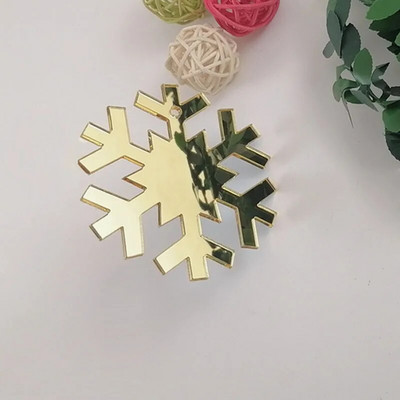 Zlato, srebro, prozirne snježne pahuljice, božićni ukrasi, božićni akrilni privjesci, novogodišnji božićni anđeoski ukrasi za kućnu radinost.