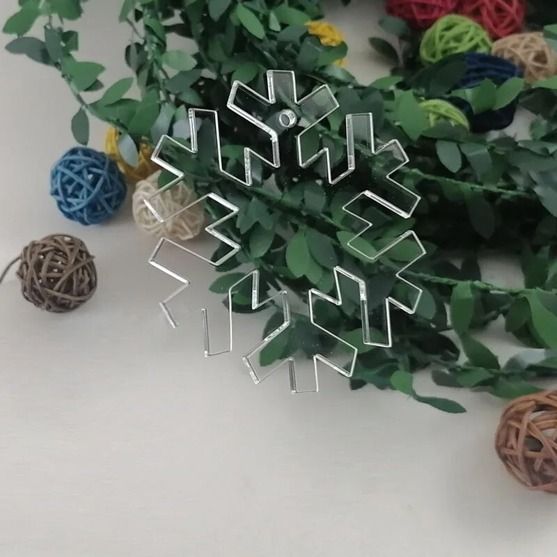 Zlato, srebro, prozirne snježne pahuljice, božićni ukrasi, božićni akrilni privjesci, novogodišnji božićni anđeoski ukrasi za kućnu radinost.