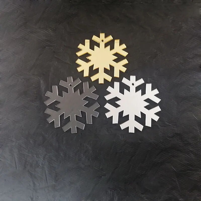 Zlato, srebro, prozirne snježne pahuljice, božićni ukrasi, božićni akrilni privjesci, novogodišnji božićni anđeoski ukrasi za kućnu radinost.