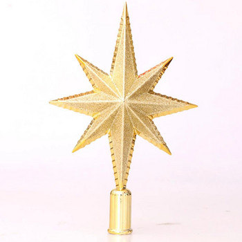 Τρισδιάστατο στολίδι με αστέρι οκτώ άκρων στο επάνω μέρος Διακόσμηση Χριστουγεννιάτικου δέντρου με εξαιρετική χειροτεχνία για μέρος σαλονιού υπνοδωματίου