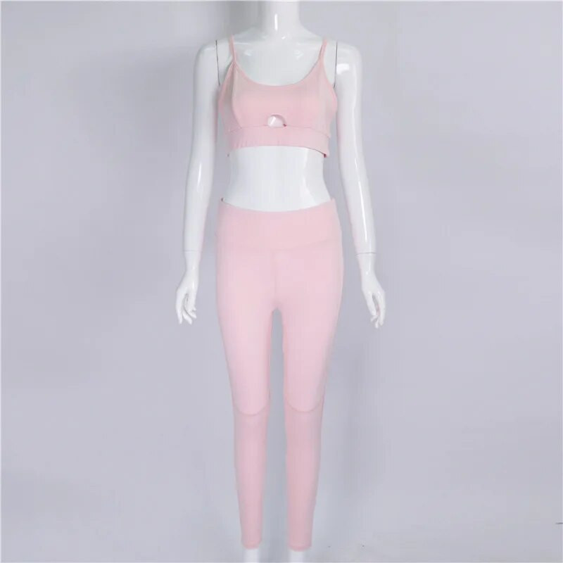 Ženski šuplji prsluk s tregerima Odijelo za vježbanje Odjeća za teretanu Ženska sportska odjeća Ženski set Sportska odjeća za žene Teretana