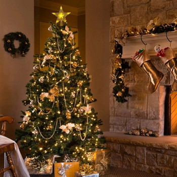 Χριστουγεννιάτικο Star Tree Topper Lighted with LED Lights Beautiful Star Lighting Γιορτινή διακόσμηση για χριστουγεννιάτικο δέντρο στο σπίτι