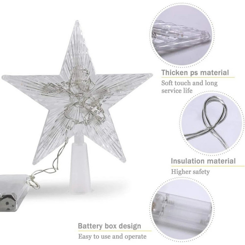 Božićna zvjezdana jelka osvijetljena LED svjetlima Prekrasna zvjezdana rasvjeta Blagdanska dekoracija za božićno drvce Dekoracija doma