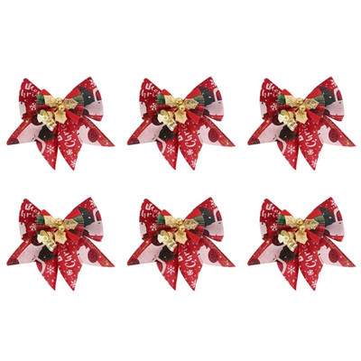 6 TK jõulupuu vibu jõulukaunistused Bell Kodu Aed Vibud Rippuvad jõulupuu kaunistused Uusaasta 2024 peokaunistused