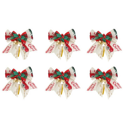 6 TK jõulupuu vibu jõulukaunistused Bell Kodu Aed Vibud Rippuvad jõulupuu kaunistused Uusaasta 2024 peokaunistused