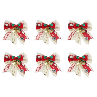 6 TK jõulupuu vibu jõulukaunistused Bell Kodu Aed Vibud Rippuvad jõulupuu kaunistused Uusaasta 2024 peokaunistused