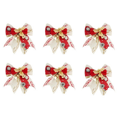 6 TK jõulupuu vibu jõulukaunistused Bell Kodu Aed Vibud Rippuvad jõulupuu kaunistused Uusaasta 2024 peokaunistused