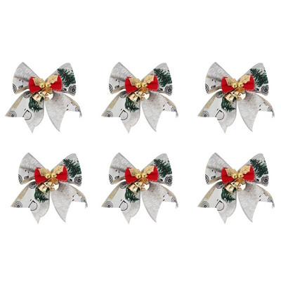 6 TK jõulupuu vibu jõulukaunistused Bell Kodu Aed Vibud Rippuvad jõulupuu kaunistused Uusaasta 2024 peokaunistused