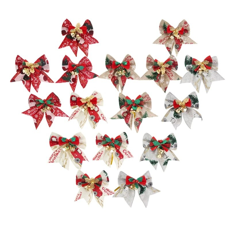 6 TK jõulupuu vibu jõulukaunistused Bell Kodu Aed Vibud Rippuvad jõulupuu kaunistused Uusaasta 2024 peokaunistused