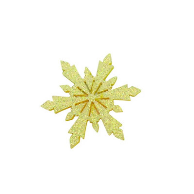 6db 4,5 cm műanyag arany ezüst csillogó por hópehely karácsonyi díszek medál karácsonyfa dekoratív függő hópehely