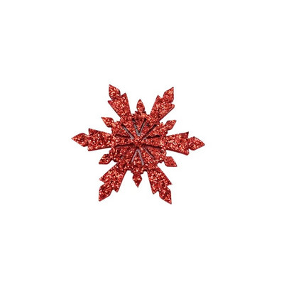 6db 4,5 cm műanyag arany ezüst csillogó por hópehely karácsonyi díszek medál karácsonyfa dekoratív függő hópehely