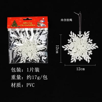 Sretan božićni ukras Ukrasi od umjetne pahuljice Lažni snježni privjesci Dekoracija božićnog drvca za kućnu atmosferu Potrepštine za raspored