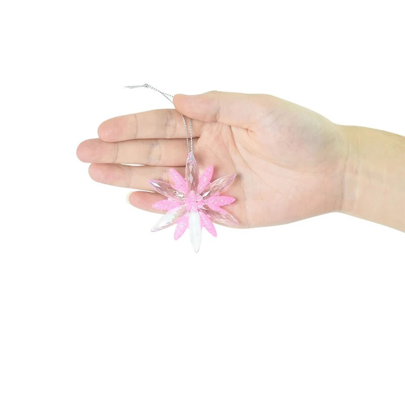 2 komada ukrasa za božićno drvce u obliku pahuljica za dom 3D akrilni viseći privjesak u obliku pahuljica Navidad Natal Noel 2023 Pokloni za sretnu novu godinu