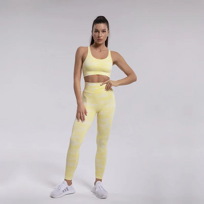Guta 5Colors Sportska odjeća Ženska teretana Fitness Kamuflažni Camo Yoga Set Scrunch Booty Yoga Tajice + Sportski grudnjak GYM Sportsko odijelo Femme