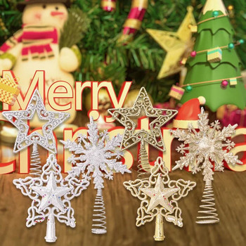 Χρυσό Glitter Κορυφαίο Χριστουγεννιάτικο Δέντρο Iron Star Χριστουγεννιάτικα στολίδια για το σπίτι Χριστουγεννιάτικα στολίδια Navidad Νέο Έτος 2023 Natal Noel