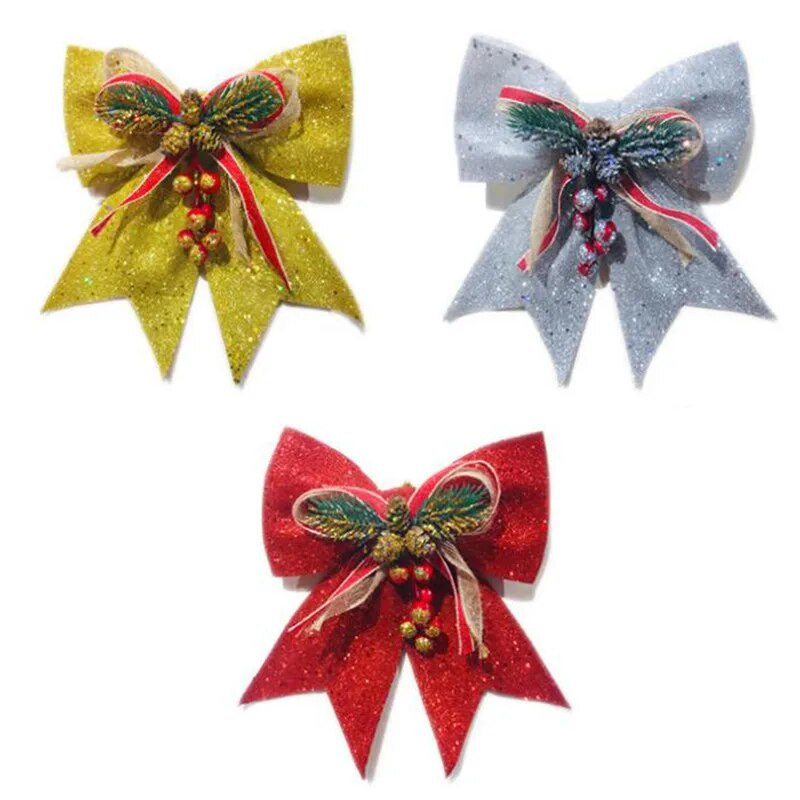 Mašna za božićno drvce Božićni ukrasi Zvono 3 vrste Mix Mašne za kućni vrt Božićna/svadbena dekoracija visoke kvalitete