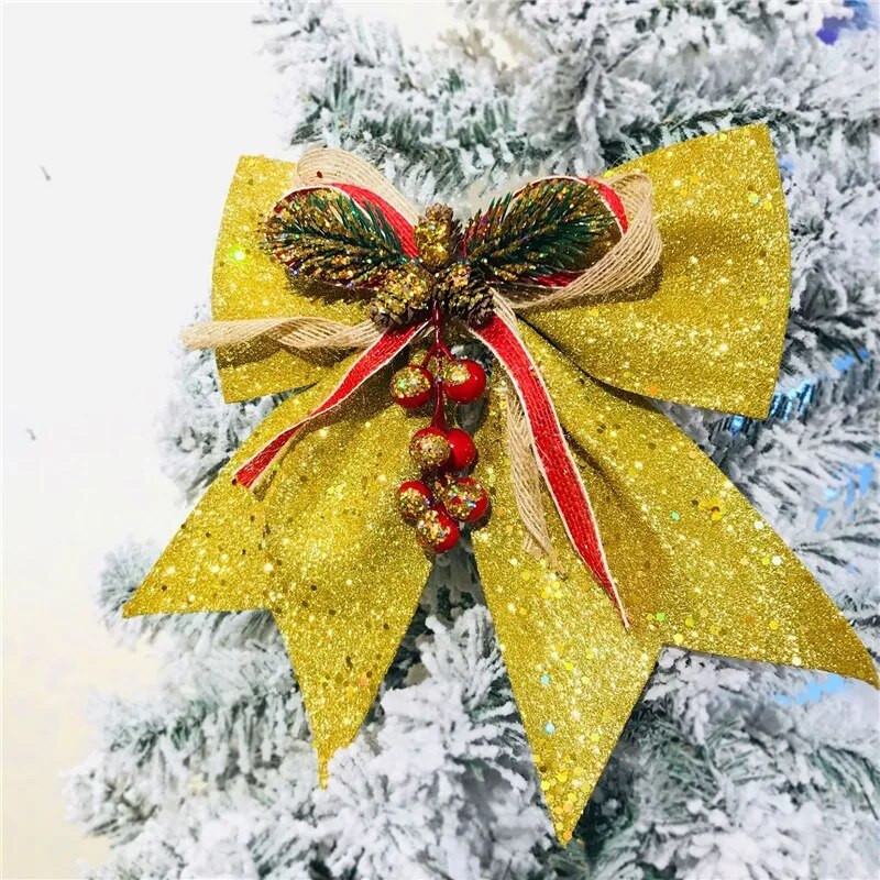 Mašna za božićno drvce Božićni ukrasi Zvono 3 vrste Mix Mašne za kućni vrt Božićna/svadbena dekoracija visoke kvalitete