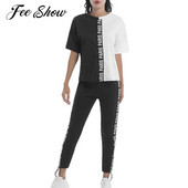 Sieviešu ikdienas jogas komplekts sporta kostīms vasarai, 2 gab., skriešanas zāle, fitnesa, deju sporta tērpi ar apaļu kaklu, īsām piedurknēm T-kreklu un bikšu komplekts