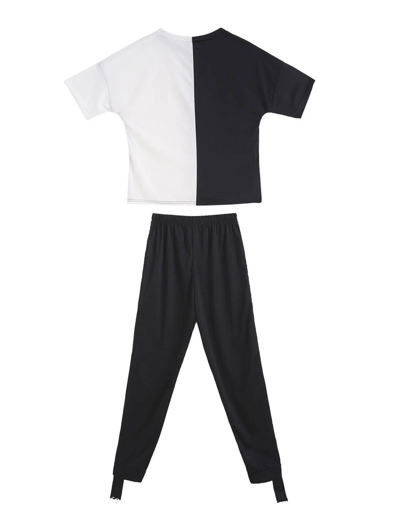 Sieviešu ikdienas jogas komplekts sporta kostīms vasarai, 2 gab., skriešanas zāle, fitnesa, deju sporta tērpi ar apaļu kaklu, īsām piedurknēm T-kreklu un bikšu komplekts