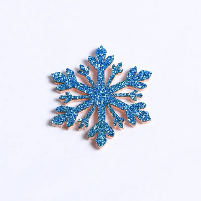 10 gab. Jauns plastmasas zelta sudraba mirdzošs pulveris sniegpārsla DIY Ziemassvētku rotājumi kulons Ziemassvētku eglīte, dekoratīva piekārta sniegpārsla