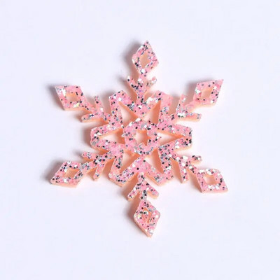 10 gab. Jauns plastmasas zelta sudraba mirdzošs pulveris sniegpārsla DIY Ziemassvētku rotājumi kulons Ziemassvētku eglīte, dekoratīva piekārta sniegpārsla