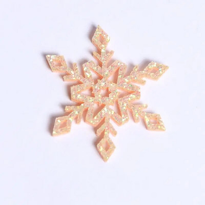 10 gab. Jauns plastmasas zelta sudraba mirdzošs pulveris sniegpārsla DIY Ziemassvētku rotājumi kulons Ziemassvētku eglīte, dekoratīva piekārta sniegpārsla