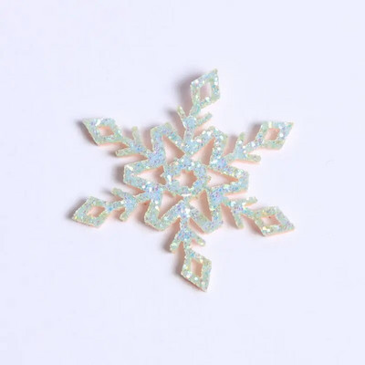 10 gab. Jauns plastmasas zelta sudraba mirdzošs pulveris sniegpārsla DIY Ziemassvētku rotājumi kulons Ziemassvētku eglīte, dekoratīva piekārta sniegpārsla