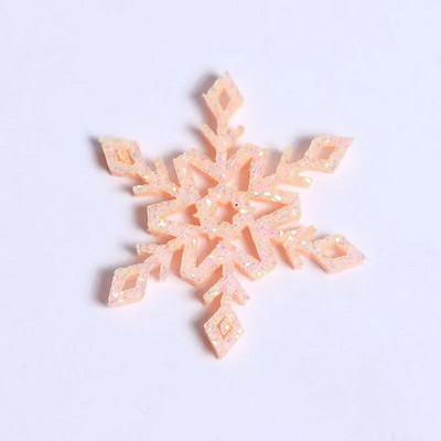 10 gab. Jauns plastmasas zelta sudraba mirdzošs pulveris sniegpārsla DIY Ziemassvētku rotājumi kulons Ziemassvētku eglīte, dekoratīva piekārta sniegpārsla