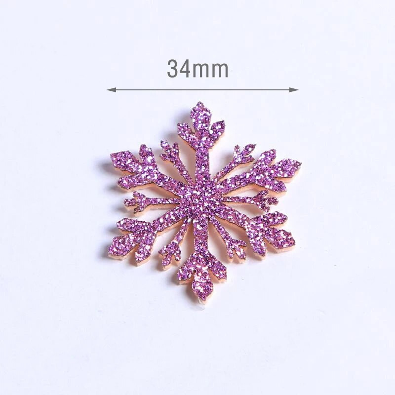 10 gab. Jauns plastmasas zelta sudraba mirdzošs pulveris sniegpārsla DIY Ziemassvētku rotājumi kulons Ziemassvētku eglīte, dekoratīva piekārta sniegpārsla