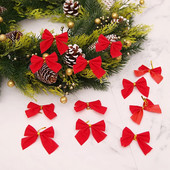 12/24/36 komada Božićna mašna Božićni ukrasi za dom Zlatna crvena mašna Božićni ukrasi za drvce Nova godina 2024. Navidad Kerst Dekor