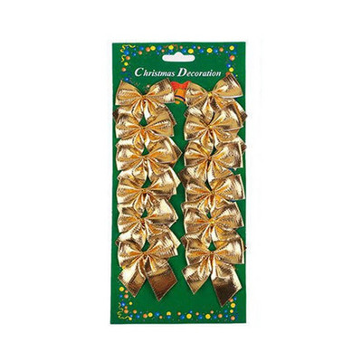 12/24/36 komada Božićna mašna Božićni ukrasi za dom Zlatna crvena mašna Božićni ukrasi za drvce Nova godina 2024. Navidad Kerst Dekor