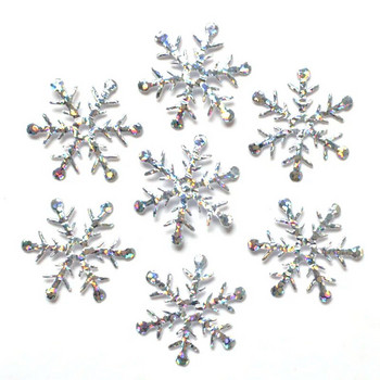 Χονδρική 400 τμχ 25mm Snowflake Glitter Laser Πανί Απλικέ Γάμος/πάρτι/Στεφάνι/Χριστουγεννιάτικη διακόσμηση Χειροτεχνία DIY αξεσουάρ