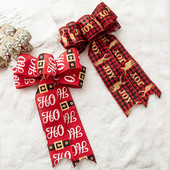 Csomós karácsonyi díszek Ajándék csomó szalag Karácsonyfa Esküvői Születésnapi Ünnep Hangulatos Medál Dísz Íjak Barkács kiegészítők